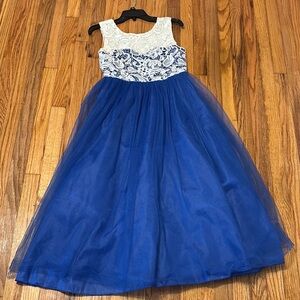 American Princess Blue and White Formal Sundress